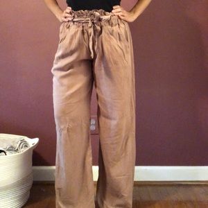 High waist wide leg palazzo pants 🌿